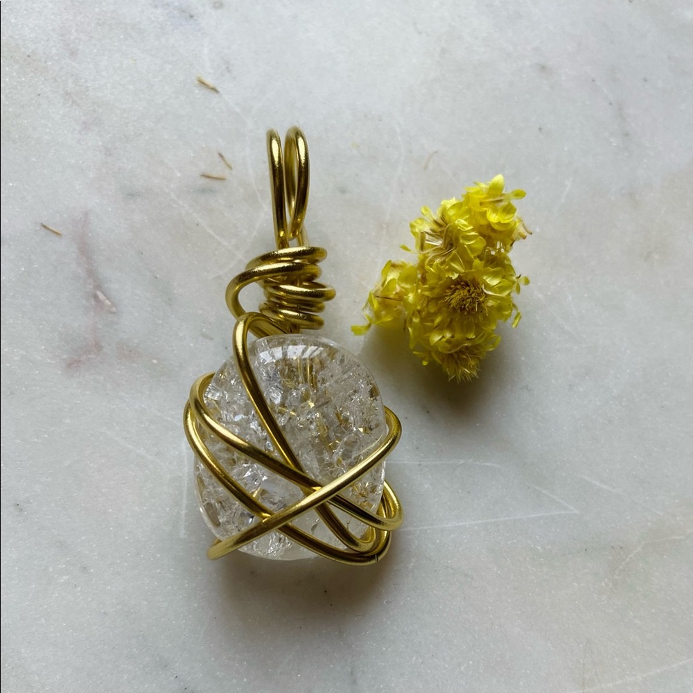 Crackle Quartz Pendant